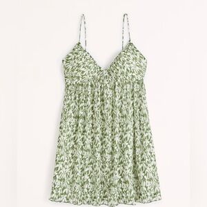 Abercrombie Women’s Plisse Ruched Babydoll Mini Dress